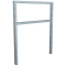 Lean-on hoop made of steel tube | Square tube, 60 x 40 mm | with cross bar | total width: 1000 mm | hot-dip galvanized